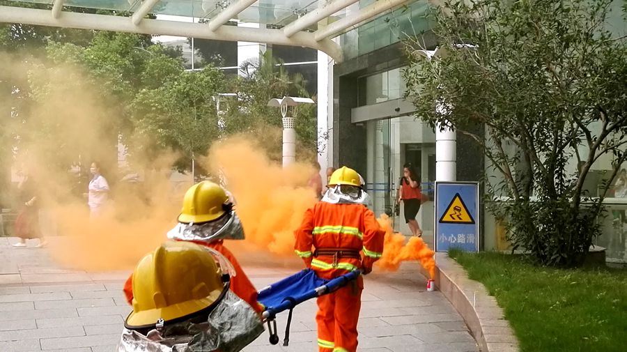 利来国际高科在电子城1号办公大楼举行生产安全事故应急演练